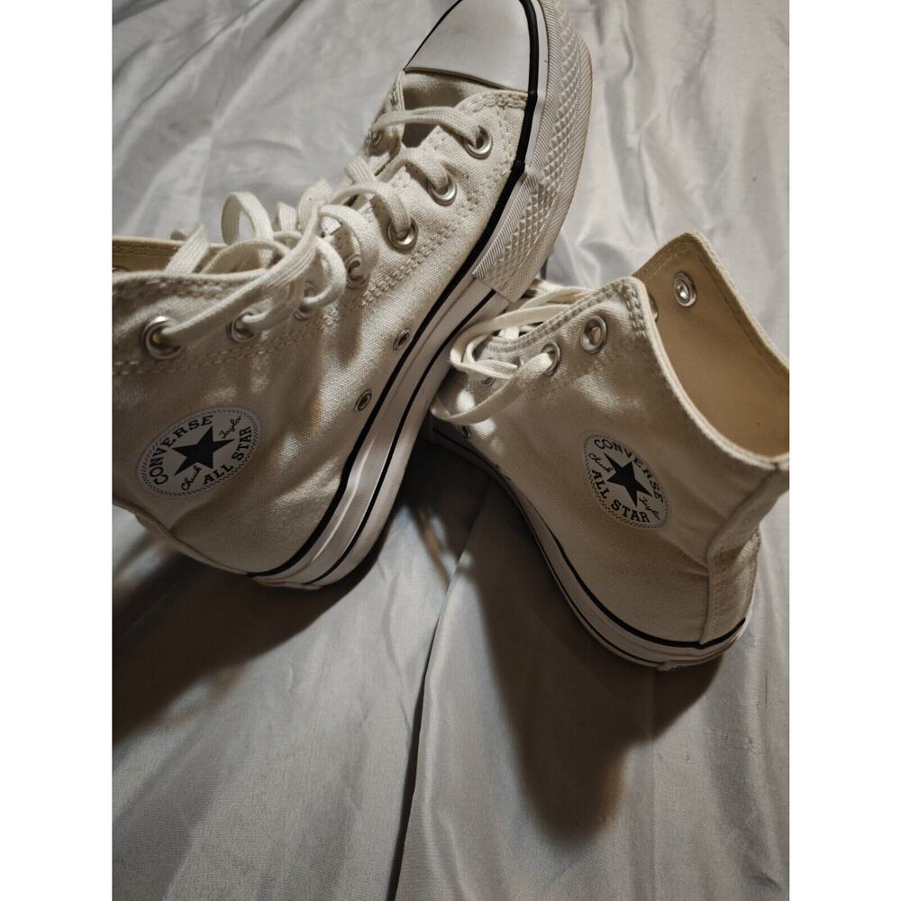 CONVERSE CANVAS PLATFORM CHUCK TAYLOR ALL STAR WOMEN SIZE 6 SNEAKERS WHITE